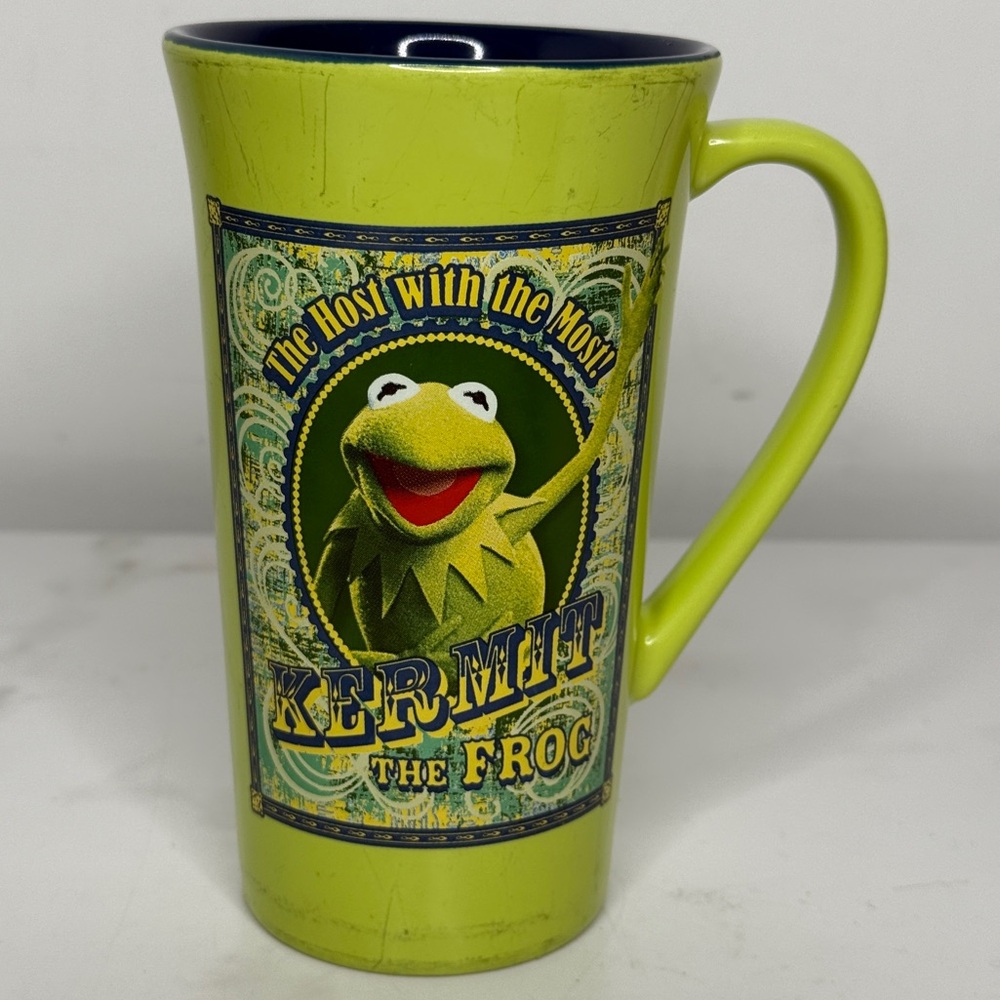 Disney Store Kermit The Frog Muppets Tall Mug